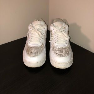 Nike Air Force 1 Custom silver snake